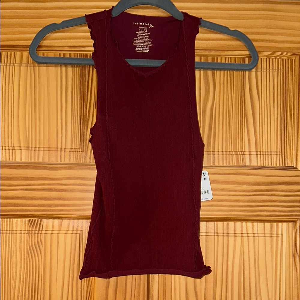 Free People Intimately Women's Burgundy Tank Top NWT size L/XL